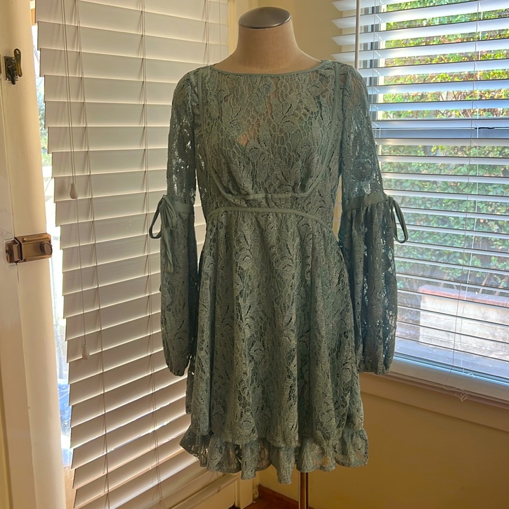 Free People Lace and Velvet dress